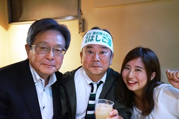 空知新聞社伊藤支局長と北海道新聞若林記者