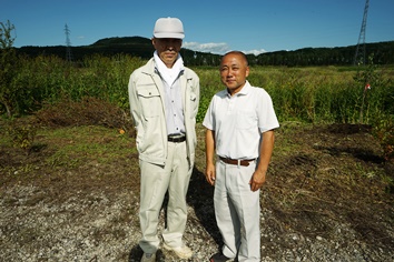 岩見沢農業事務所斎藤副所長と北海土地改良区高道総務課長