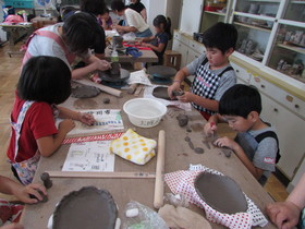 陶芸を作成する様子