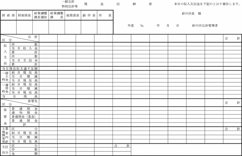 グランドセール ○砂川市会計規則 財務、会計