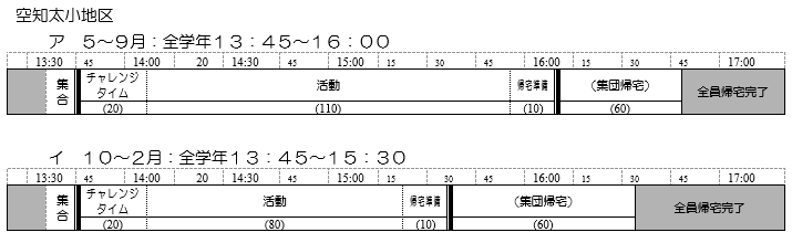 空知太小地区放課GO!GO!タイムテーブル