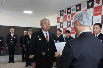 砂川消防団 八幡直彦団長