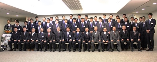 北海道日本ハムファイターズ応援大使決起集会記念写真