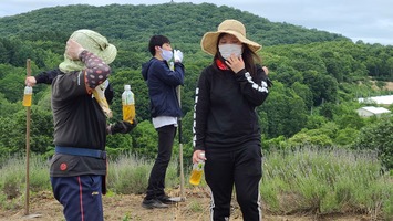 長崎から転勤で砂川に来られた方(写真中央)も参加いただきました