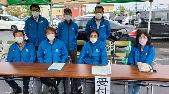 砂川ライオンズクラブの皆さん雨の中ご苦労様でした