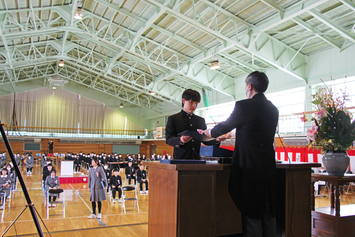 石山中学校卒業式